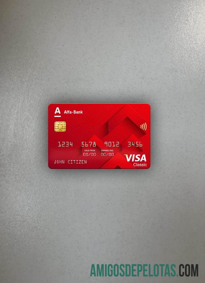 Rússia Alfa Bank Visa Classic Cartão Photolook Frente modelo